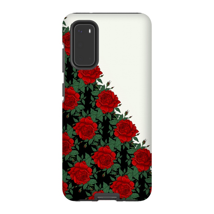 Galaxy S20 StrongFit Red roses pattern by Jms