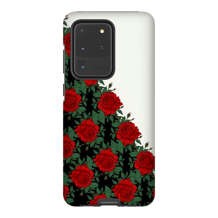 Galaxy S20 Ultra StrongFit Red roses pattern by Jms