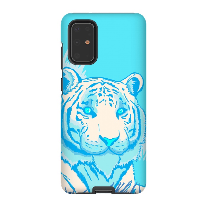 Galaxy S20 Plus StrongFit The blue tiger by Steve Wade (Swade)