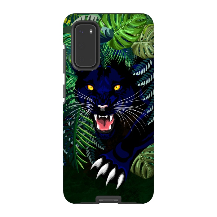 Galaxy S20 StrongFit Black Panther Spirit coming out from the Jungle by BluedarkArt