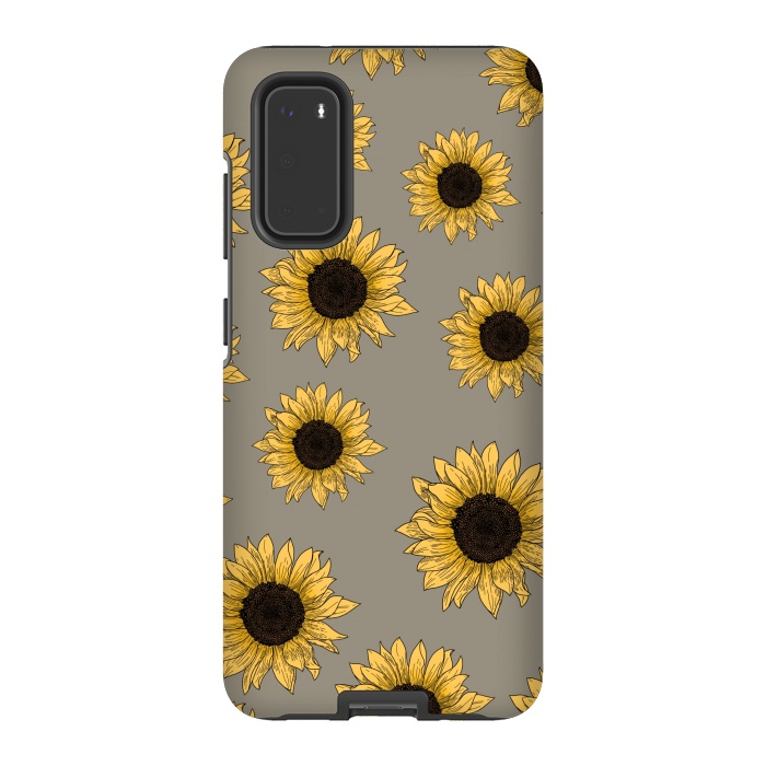 Galaxy S20 StrongFit Sunflowers by Jms