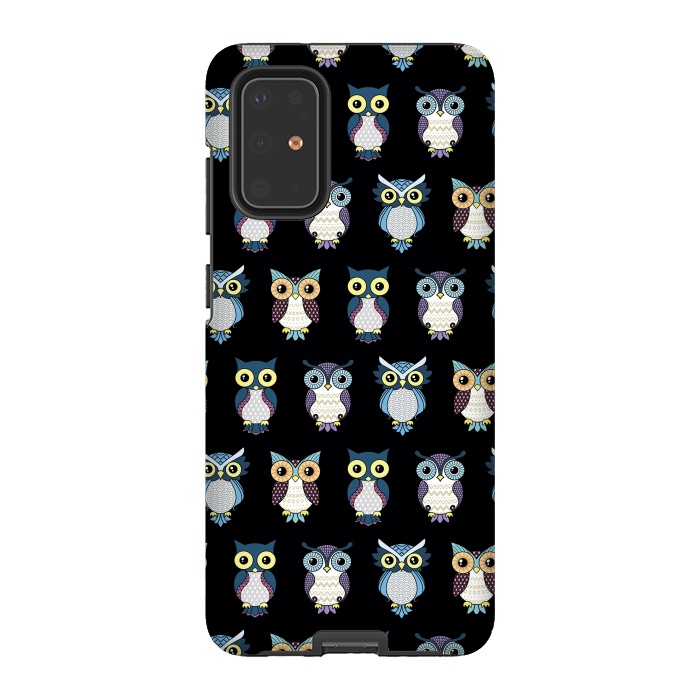 Galaxy S20 Plus StrongFit Owls pattern by Laura Nagel