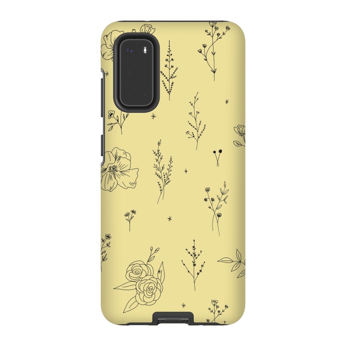 Galaxy S20 StrongFit Flowers & Wildflowers by Anis Illustration