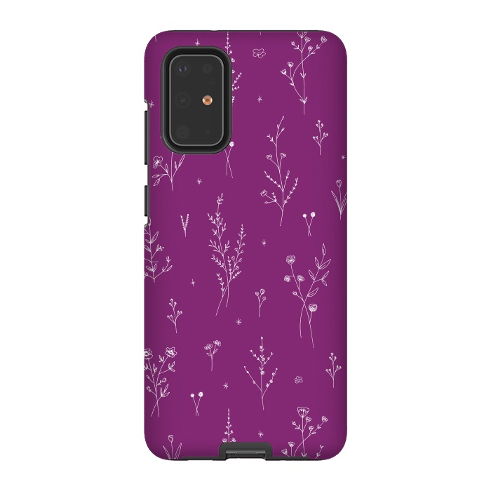 Galaxy S20 Plus StrongFit Magic Wine Wildflowers by Anis Illustration