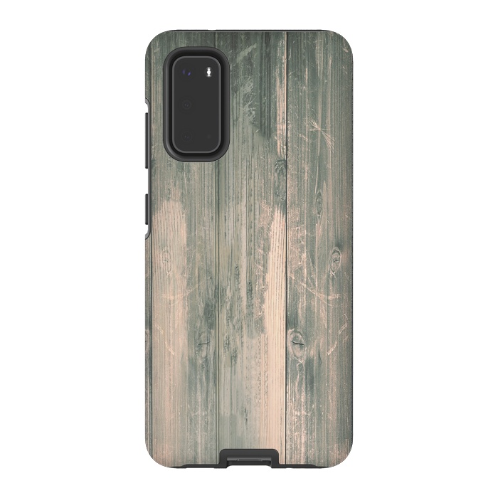 Galaxy S20 StrongFit grey wood by haroulita