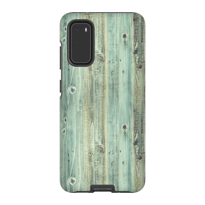 Galaxy S20 StrongFit blue wood by haroulita