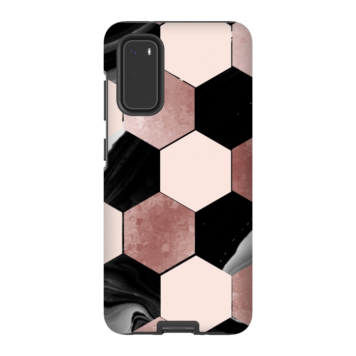 Galaxy S20 StrongFit geometrical marble by haroulita