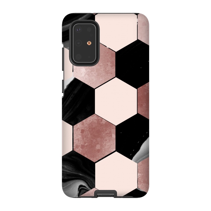 Galaxy S20 Plus StrongFit geometrical marble by haroulita