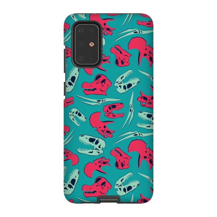 Galaxy S20 Plus StrongFit Skull Roll - Teal by Melissa Lee