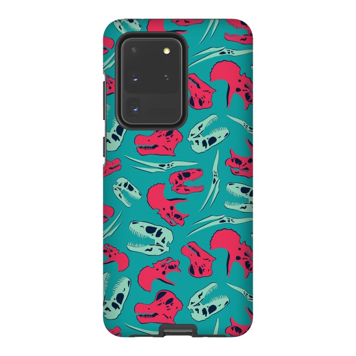 Galaxy S20 Ultra StrongFit Skull Roll - Teal by Melissa Lee