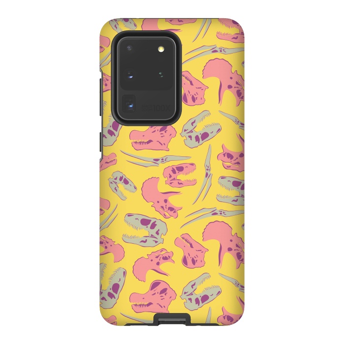 Galaxy S20 Ultra StrongFit Skull Roll - Yellow by Melissa Lee