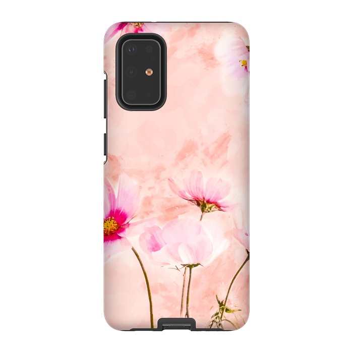 Galaxy S20 Plus StrongFit Pink Spring Flower by Creativeaxle