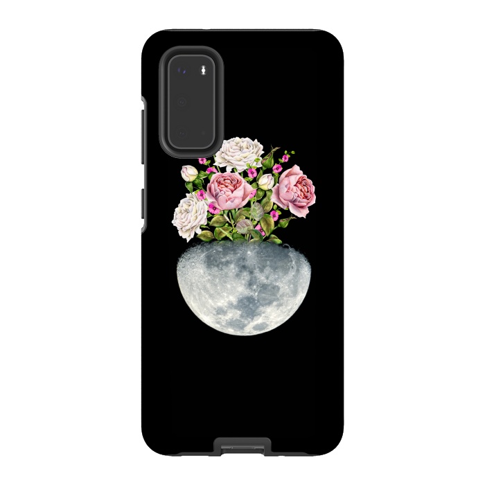 Galaxy S20 StrongFit Moon Flower Pot by Creativeaxle