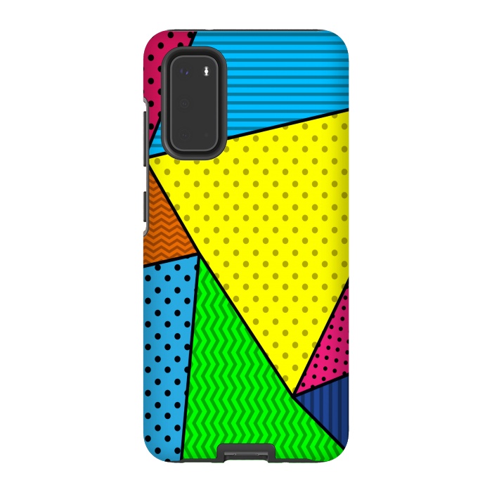 Galaxy S20 StrongFit colourful abstract dotted pattern by MALLIKA