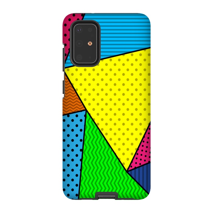 Galaxy S20 Plus StrongFit colourful abstract dotted pattern by MALLIKA