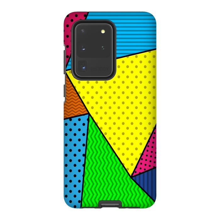 Galaxy S20 Ultra StrongFit colourful abstract dotted pattern by MALLIKA