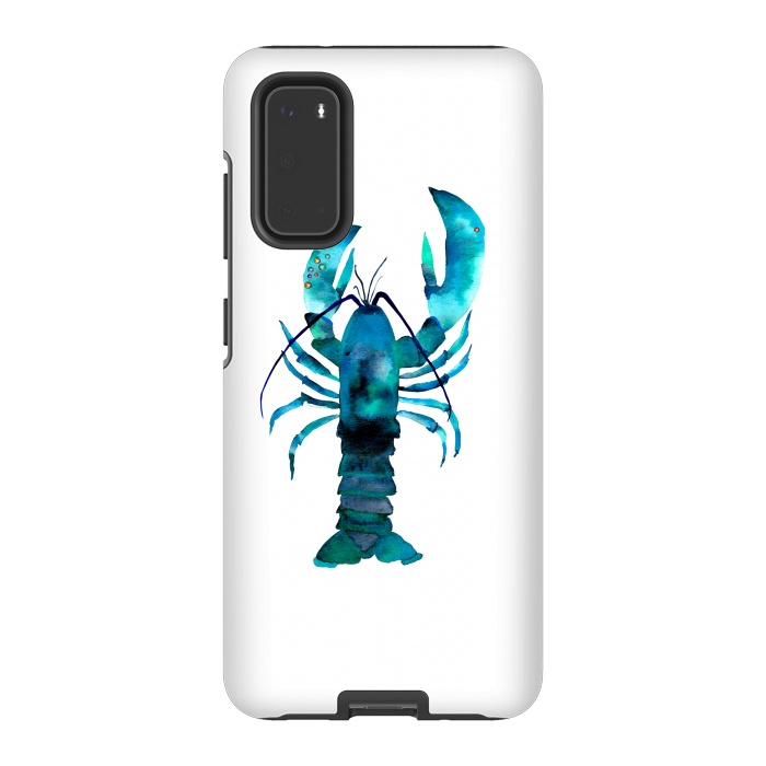 Galaxy S20 StrongFit Blue Lobster by Amaya Brydon