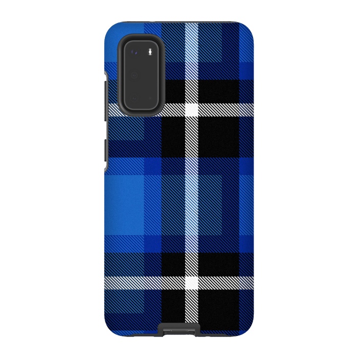 Galaxy S20 StrongFit Blue Scottish Plaid by TMSarts