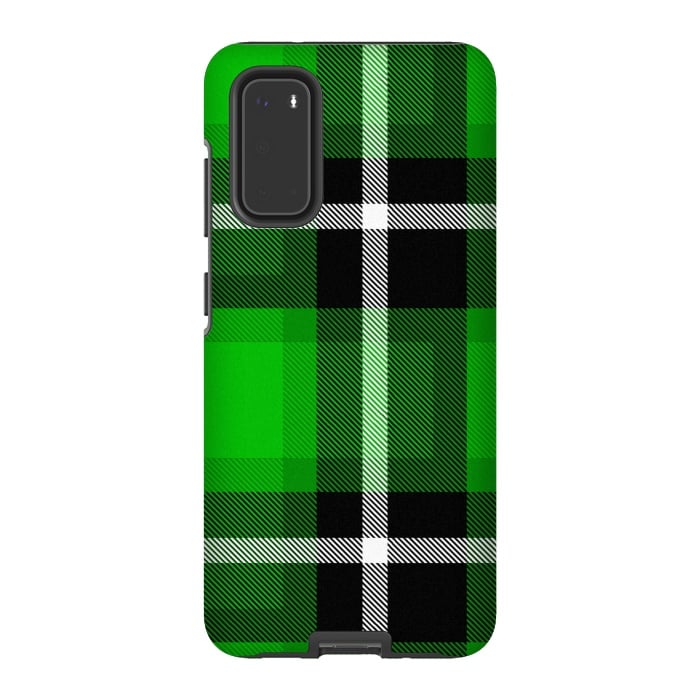 Galaxy S20 StrongFit Green Scottish Plaid by TMSarts