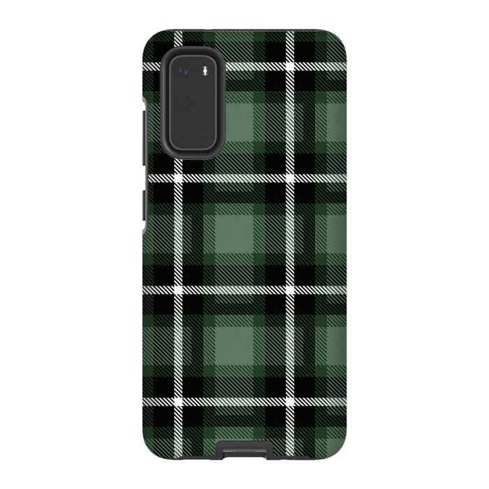 Galaxy S20 StrongFit Olive Scottish Plaid by TMSarts