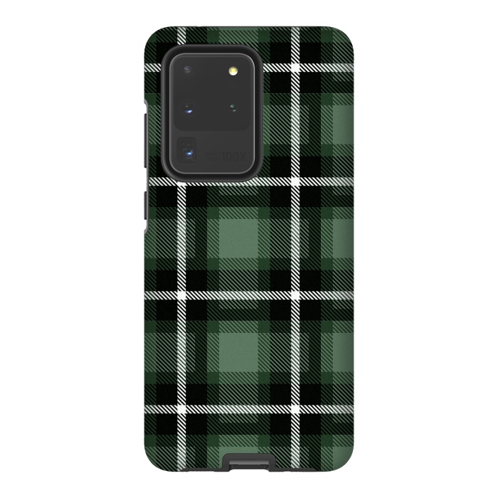 Galaxy S20 Ultra StrongFit Olive Scottish Plaid by TMSarts