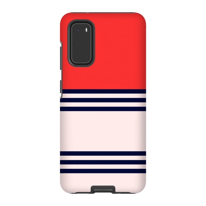 Galaxy S20 StrongFit Red Retro Stripes by TMSarts