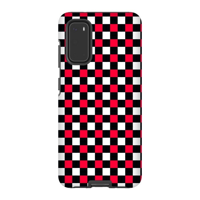 Galaxy S20 StrongFit Red and Black Checkered by TMSarts