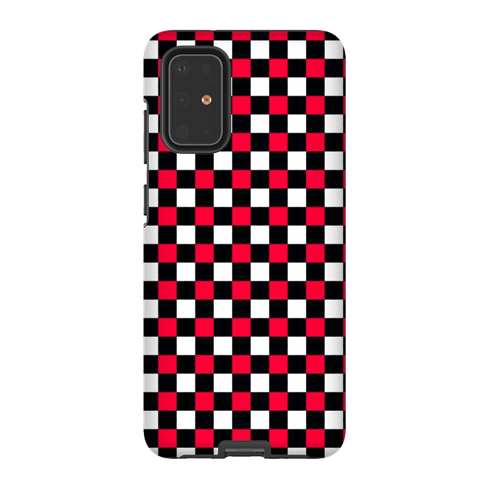 Galaxy S20 Plus StrongFit Red and Black Checkered by TMSarts