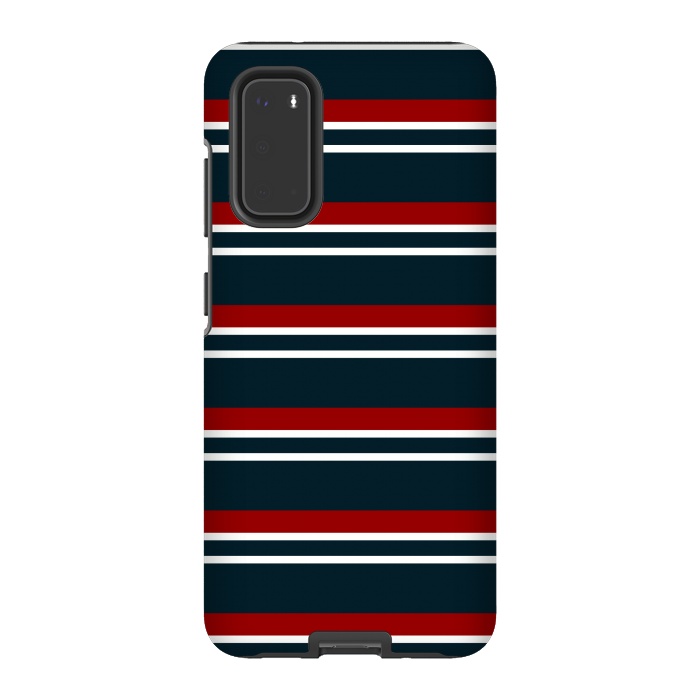 Galaxy S20 StrongFit Red Pastel Stripes by TMSarts