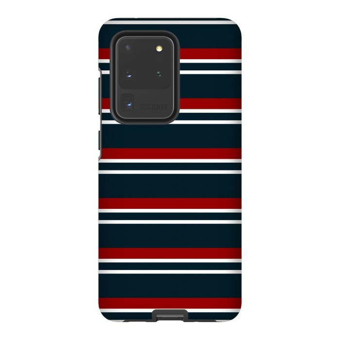 Galaxy S20 Ultra StrongFit Red Pastel Stripes by TMSarts
