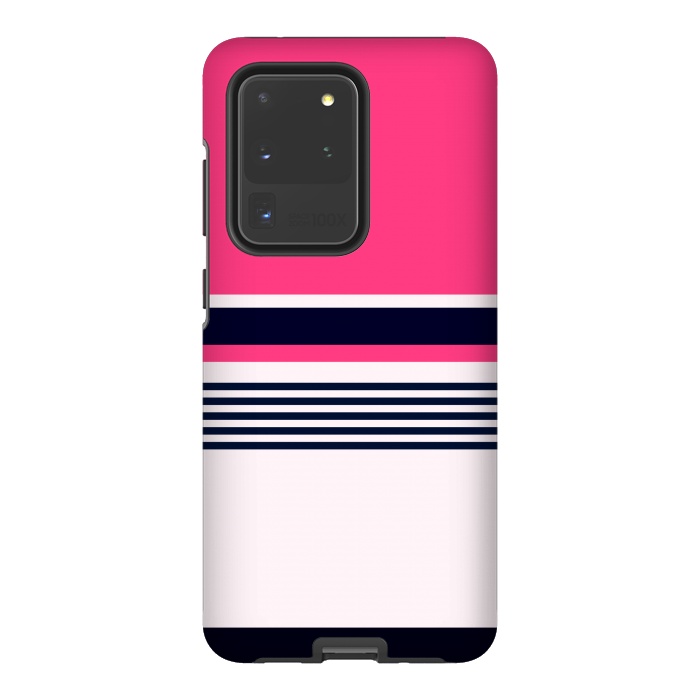 Galaxy S20 Ultra StrongFit Pink Pastel Stripes by TMSarts