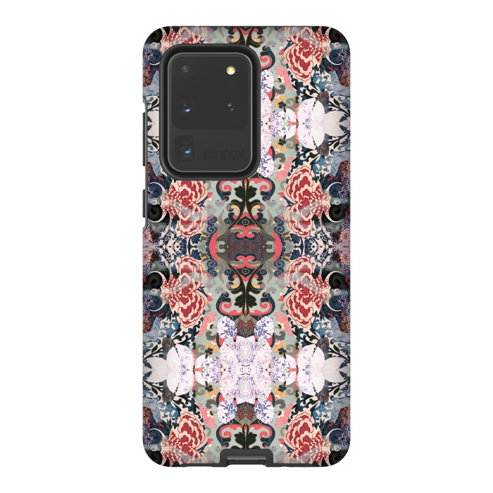 Galaxy S20 Ultra StrongFit Japanese inspired floral mandala pattern by Oana 