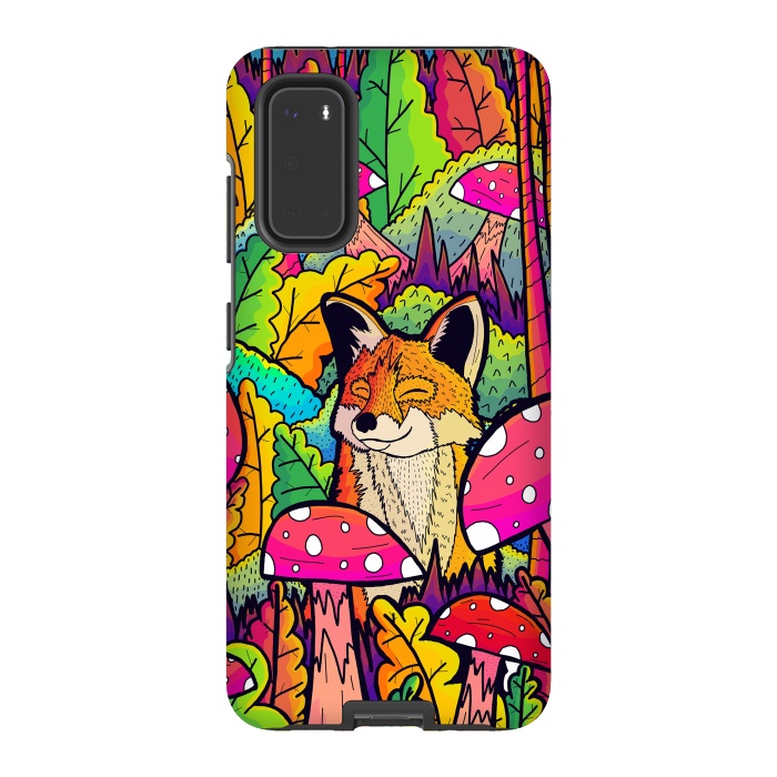 Galaxy S20 StrongFit The happy little fox by Steve Wade (Swade)