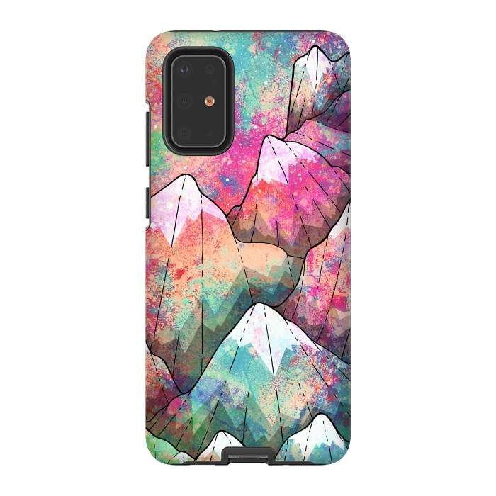 Galaxy S20 Plus StrongFit The painted mountain peaks  by Steve Wade (Swade)