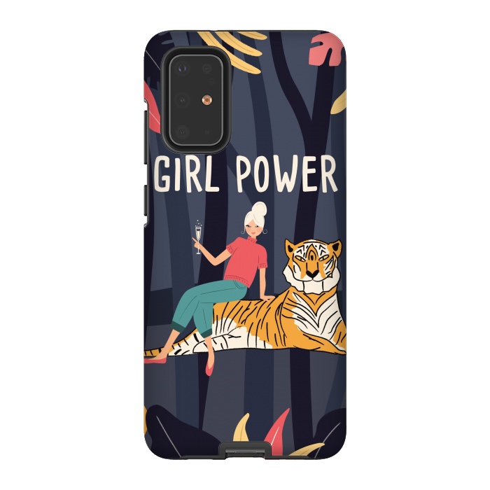Galaxy S20 Plus StrongFit Girl Power - Woman and Tiger by Jelena Obradovic