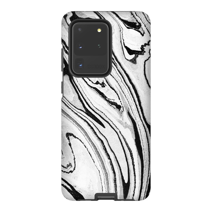 Galaxy S20 Ultra StrongFit Minimal painted marble stripes by Oana 
