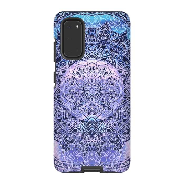 Galaxy S20 StrongFit Blue purple gradient mandala by Oana 