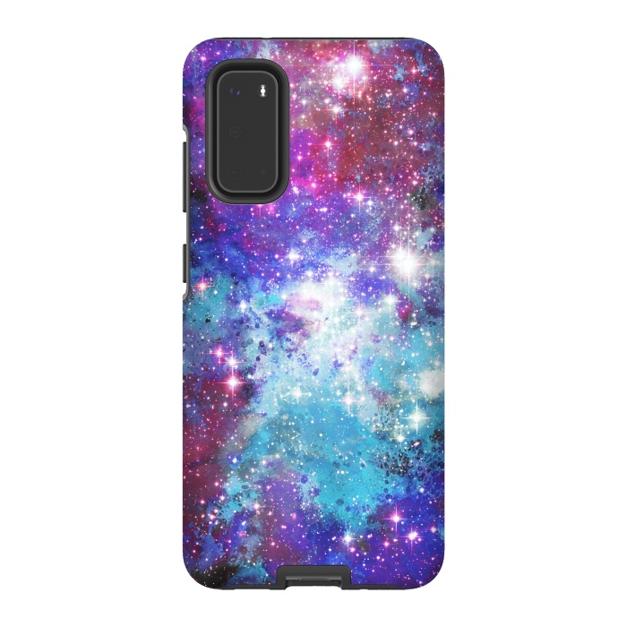 Galaxy S20 StrongFit Purple violet starry galaxy by Oana 