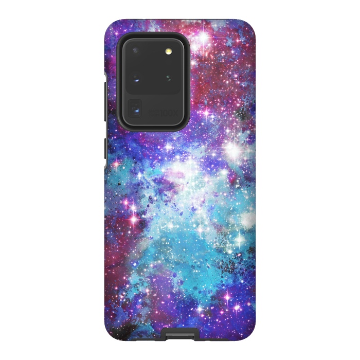 Galaxy S20 Ultra StrongFit Purple violet starry galaxy by Oana 
