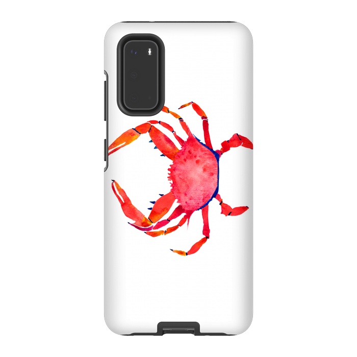 Galaxy S20 StrongFit Red Crab by Amaya Brydon
