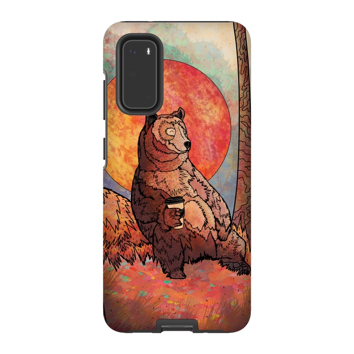 Galaxy S20 StrongFit The relaxing bear by Steve Wade (Swade)
