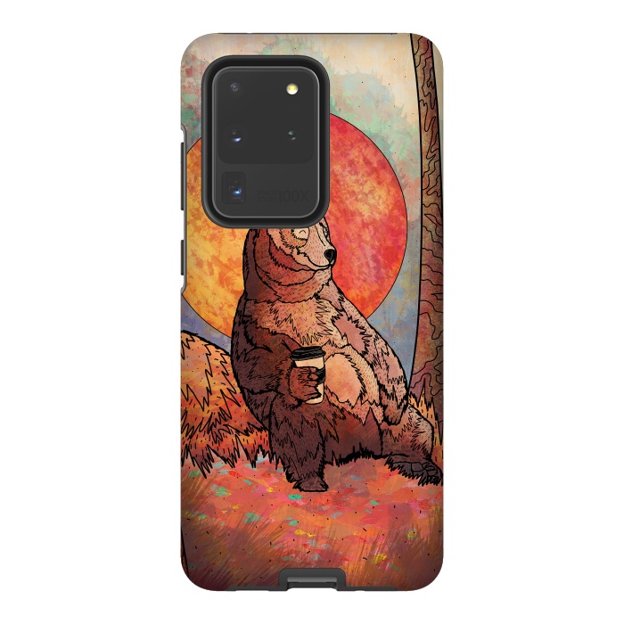 Galaxy S20 Ultra StrongFit The relaxing bear by Steve Wade (Swade)