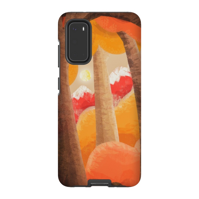 Galaxy S20 StrongFit The autumn orange forest by Steve Wade (Swade)