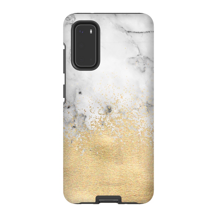 Galaxy S20 StrongFit Gold Dust on Marble by Tangerine-Tane