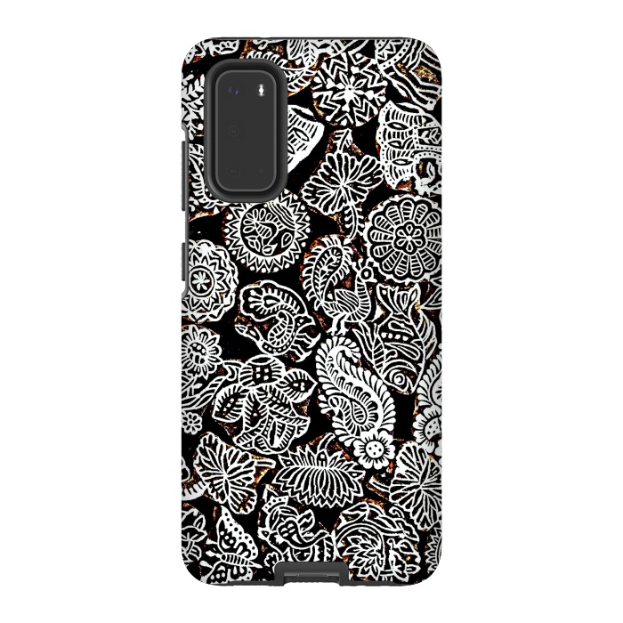 Galaxy S20 StrongFit Black and white pattern by Winston