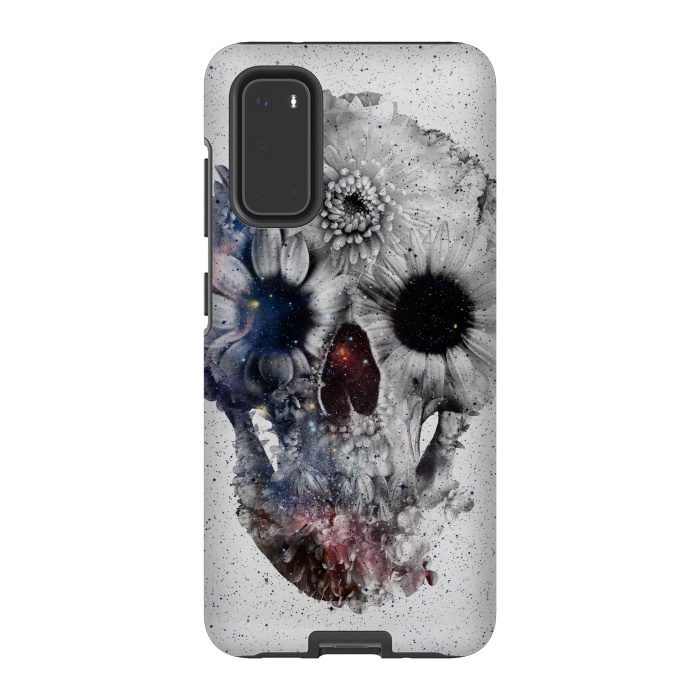 Galaxy S20 StrongFit Floral Skull 2 by Ali Gulec