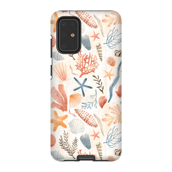 Galaxy S20 Plus StrongFit Vintage Seashells by Noonday Design