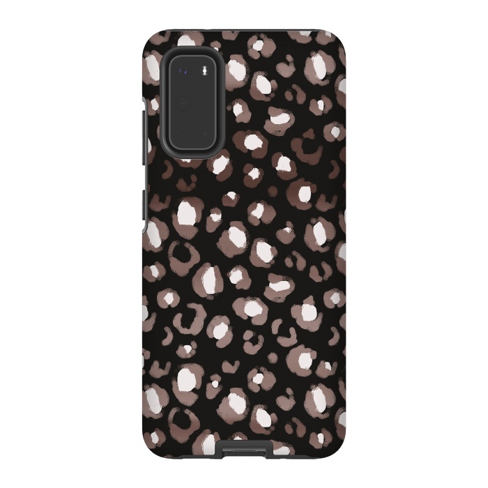 Galaxy S20 StrongFit Brown leopard spots pattern by Oana 