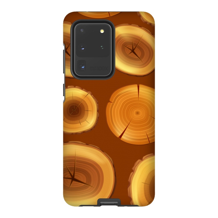 Galaxy S20 Ultra StrongFit wooden trunk pattern by MALLIKA