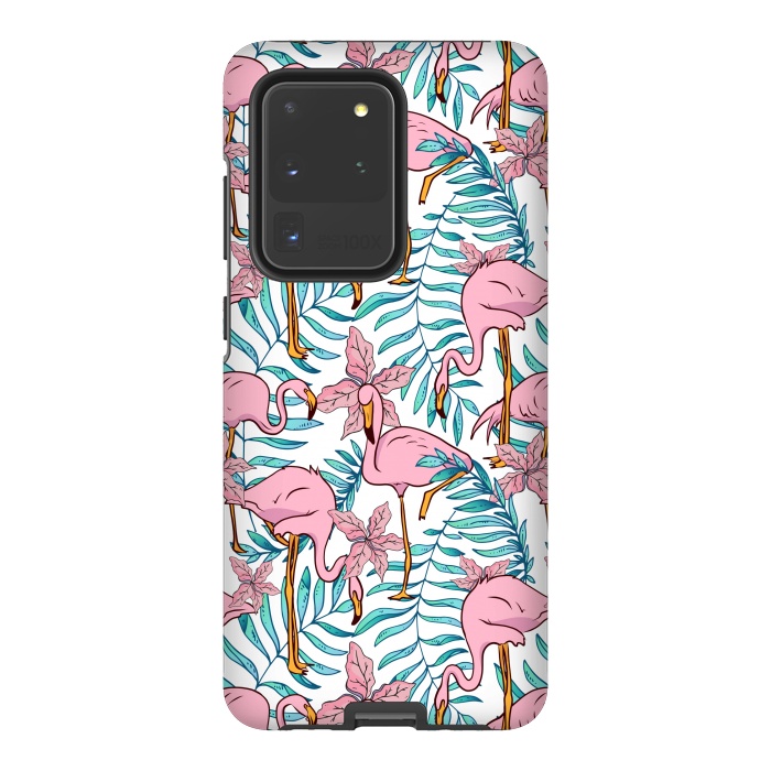 Galaxy S20 Ultra StrongFit Boho Flamingo by Uma Prabhakar Gokhale